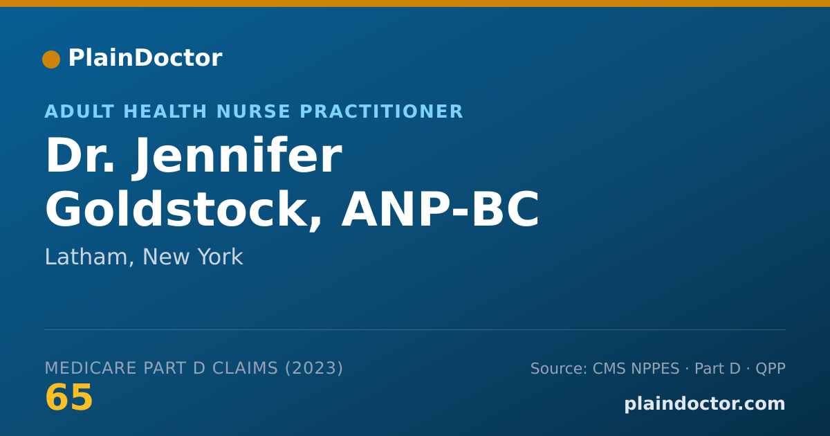 Shareable card for Jennifer Goldstock, ANP-BC - Adult Health Nurse Practitioner, Latham, NY