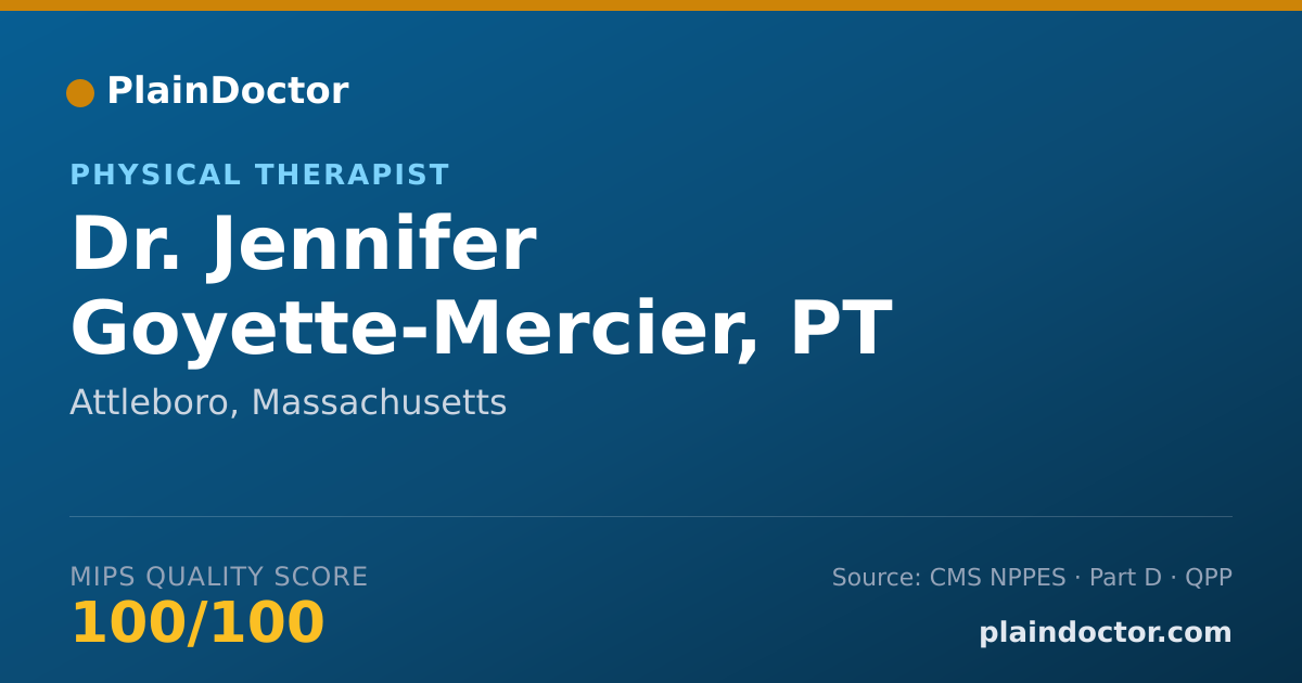 Shareable card for Jennifer Goyette-Mercier, PT - Physical Therapist, Attleboro, MA