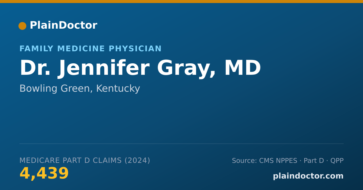 Shareable card for Jennifer Gray, MD - Family Medicine Physician, Bowling Green, KY