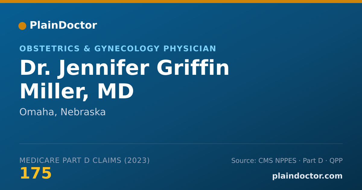 Shareable card for Jennifer Griffin Miller, MD - Obstetrics & Gynecology Physician, Omaha, NE