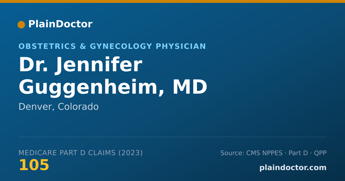 Shareable card for Jennifer Guggenheim, MD - Obstetrics & Gynecology Physician, Denver, CO
