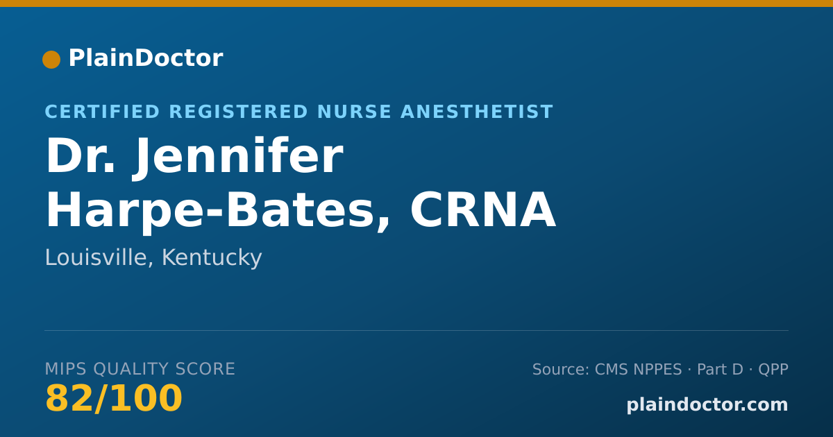 Shareable card for Jennifer Harpe-Bates, CRNA - Certified Registered Nurse Anesthetist, Louisville, KY