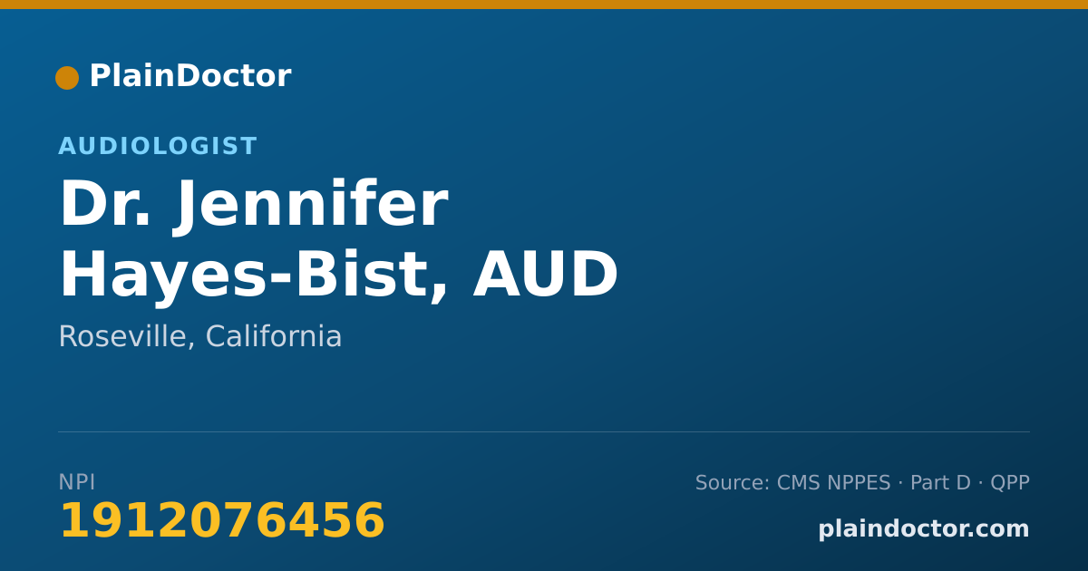 Shareable card for Jennifer Hayes-Bist, AUD - Audiologist, Roseville, CA