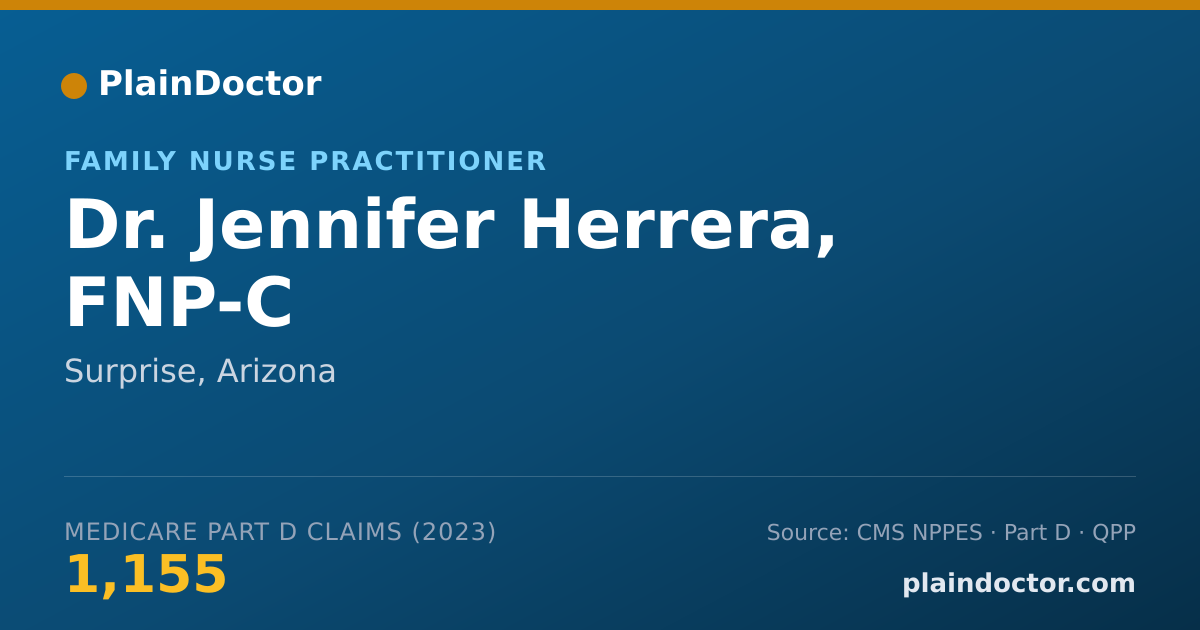 Shareable card for Jennifer Herrera, FNP-C - Family Nurse Practitioner, Surprise, AZ