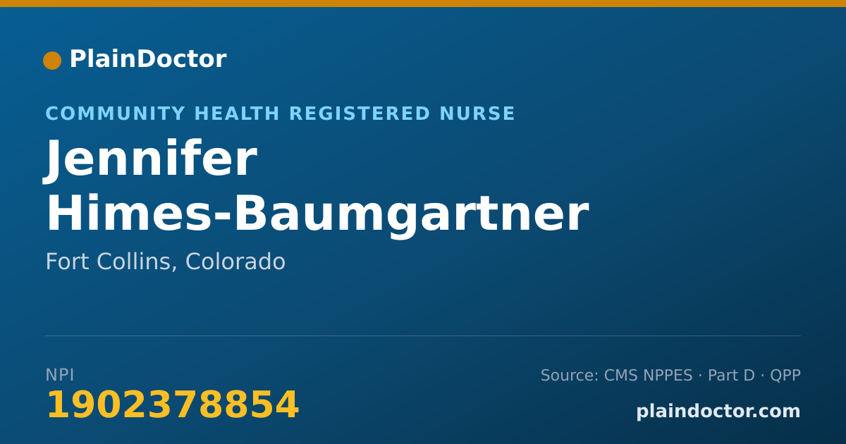 Shareable card for Jennifer Himes-Baumgartner - Community Health Registered Nurse, Fort Collins, CO