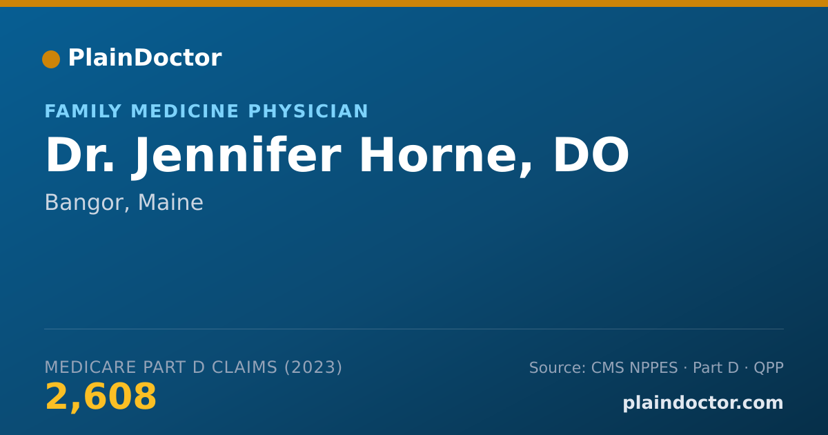 Shareable card for Jennifer Horne, DO - Family Medicine Physician, Bangor, ME