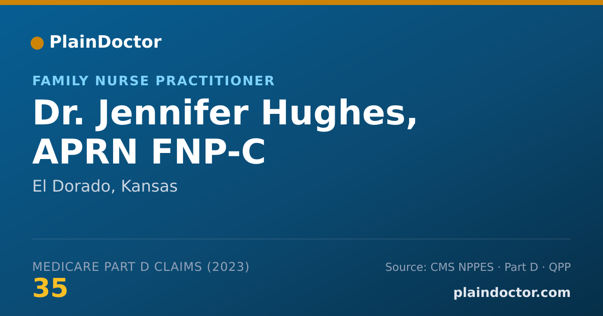 Shareable card for Jennifer Hughes, APRN FNP-C - Family Nurse Practitioner, El Dorado, KS