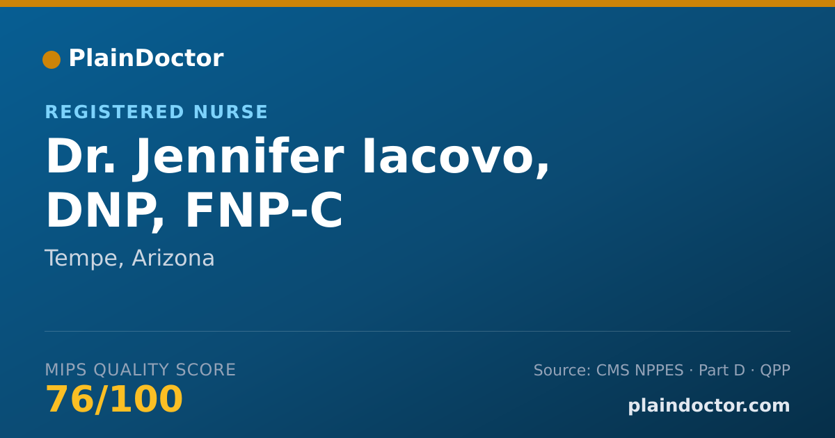 Shareable card for Jennifer Iacovo, DNP, FNP-C - Registered Nurse, Tempe, AZ