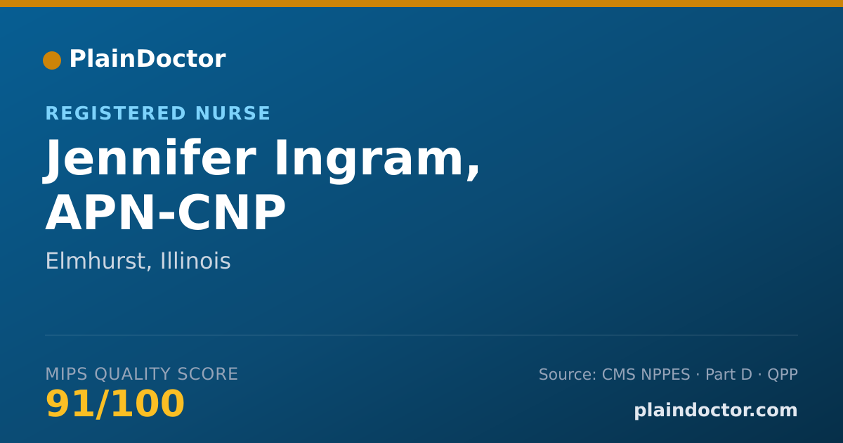 Shareable card for Jennifer Ingram, APN-CNP - Registered Nurse, Elmhurst, IL