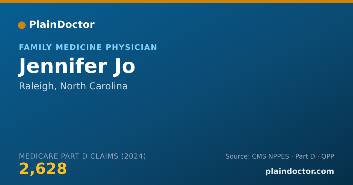 Shareable card for Jennifer Jo - Family Medicine Physician, Raleigh, NC