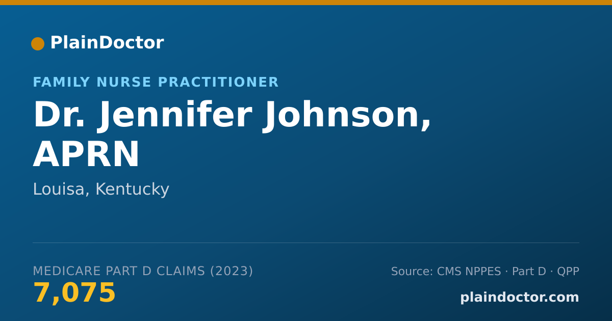 Shareable card for Jennifer Johnson, APRN - Family Nurse Practitioner, Louisa, KY