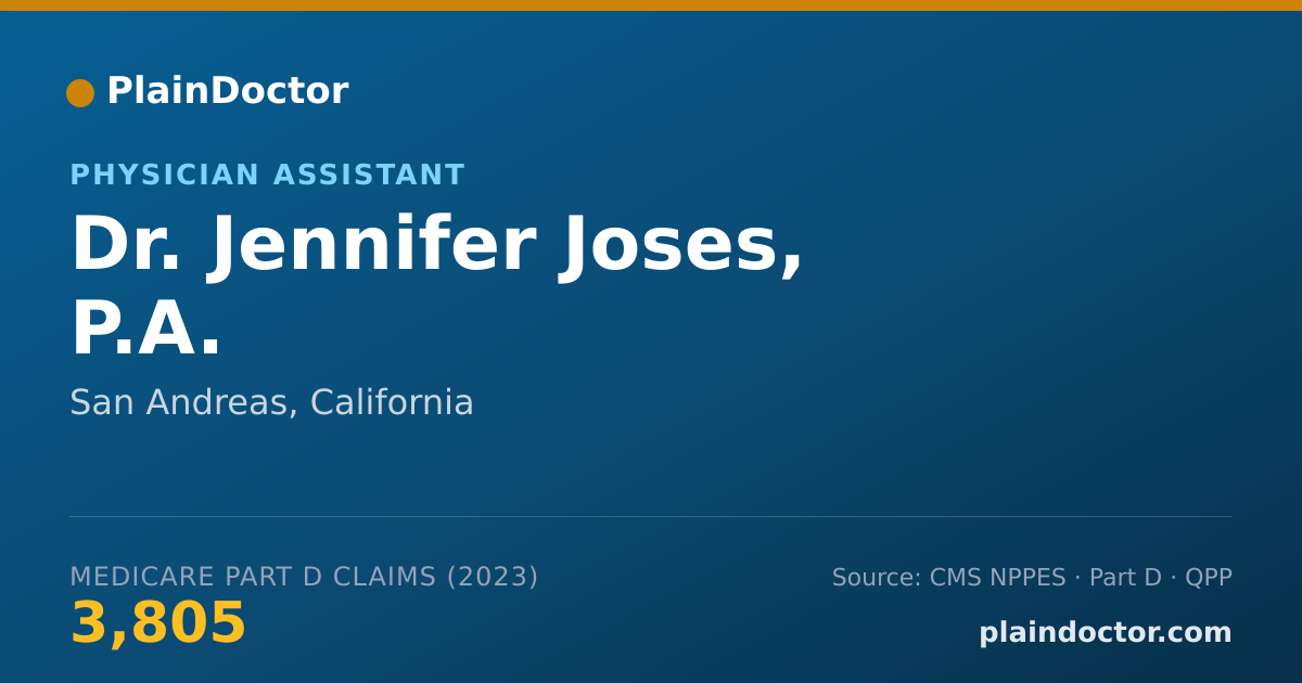 Shareable card for Jennifer Joses, P.A. - Physician Assistant, San Andreas, CA