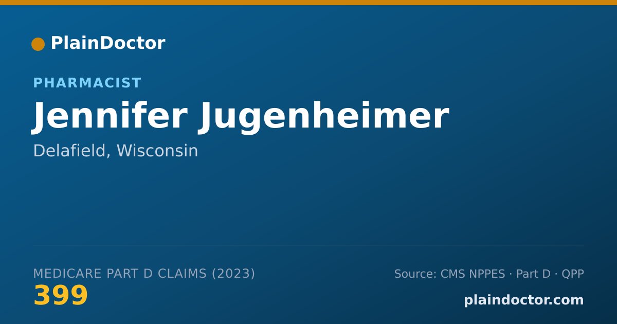 Shareable card for Jennifer Jugenheimer - Pharmacist, Delafield, WI