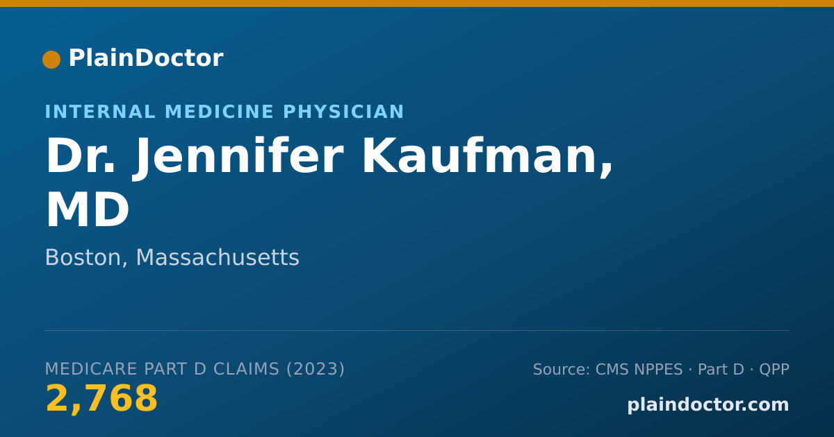 Shareable card for Jennifer Kaufman, MD - Internal Medicine Physician, Boston, MA
