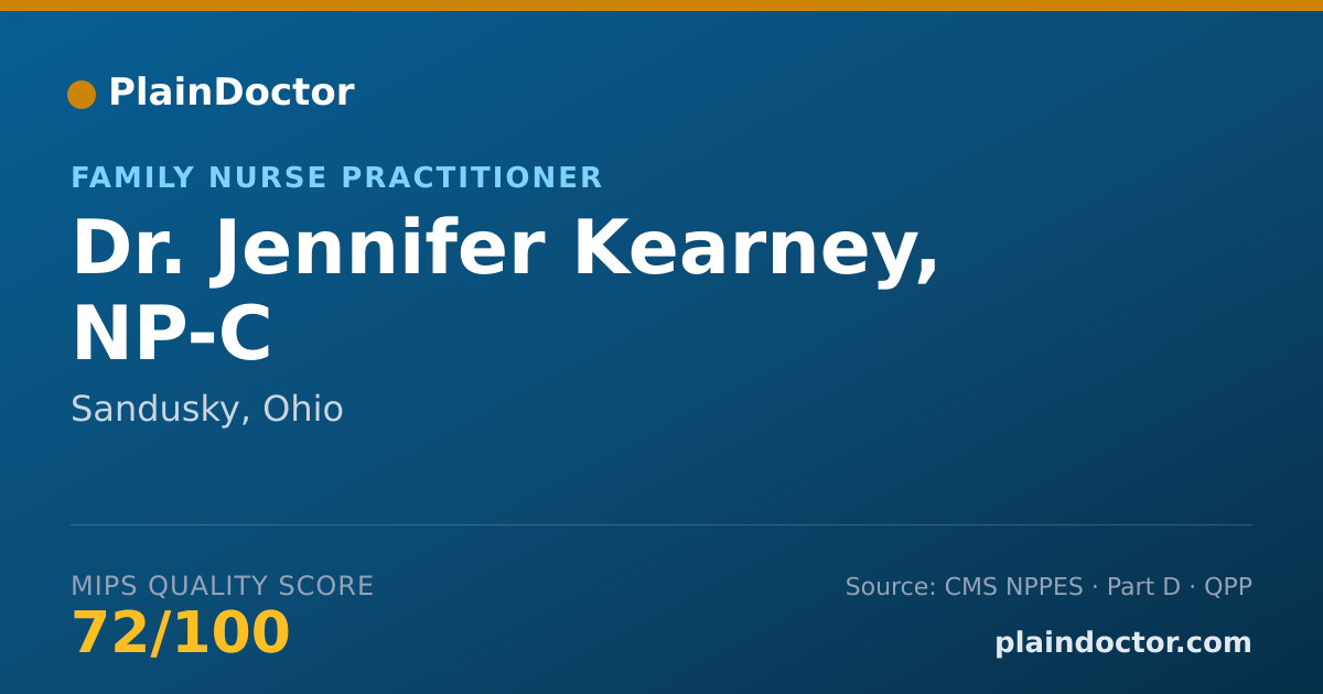 Shareable card for Jennifer Kearney, NP-C - Family Nurse Practitioner, Sandusky, OH