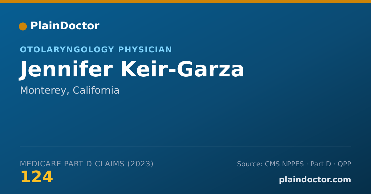 Shareable card for Jennifer Keir-Garza - Otolaryngology Physician, Monterey, CA