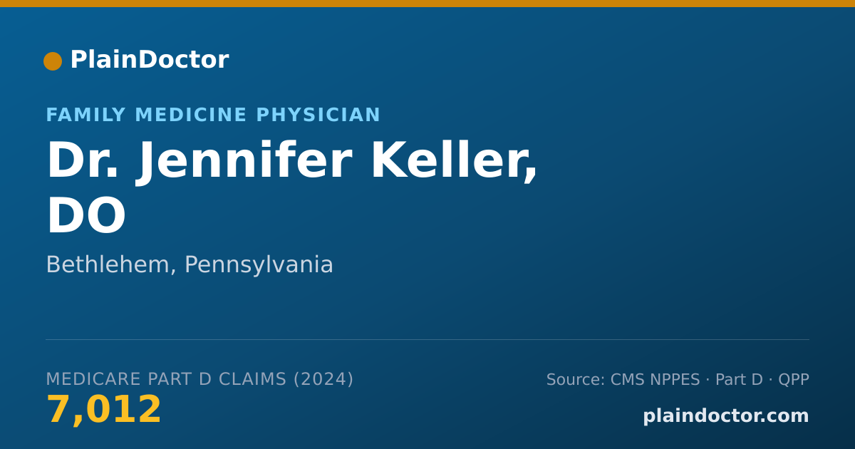 Shareable card for Jennifer Keller, DO - Family Medicine Physician, Bethlehem, PA