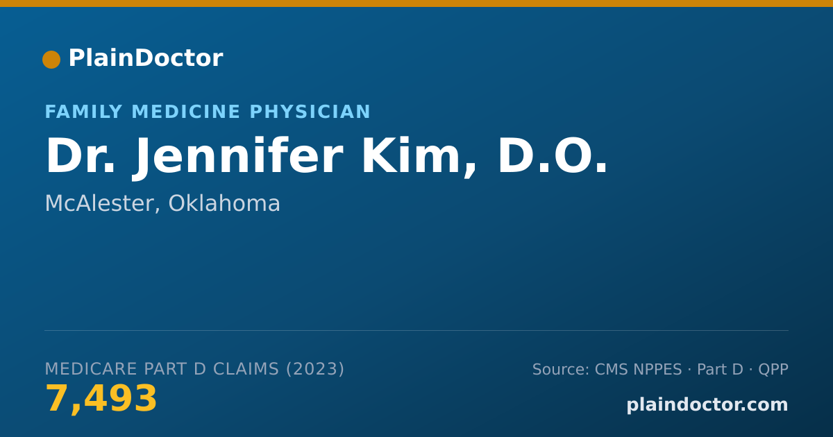 Shareable card for Jennifer Kim, D.O. - Family Medicine Physician, McAlester, OK