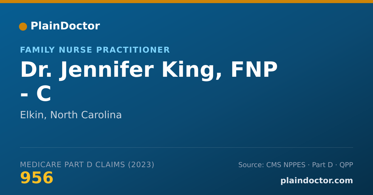 Shareable card for Jennifer King, FNP - C - Family Nurse Practitioner, Elkin, NC