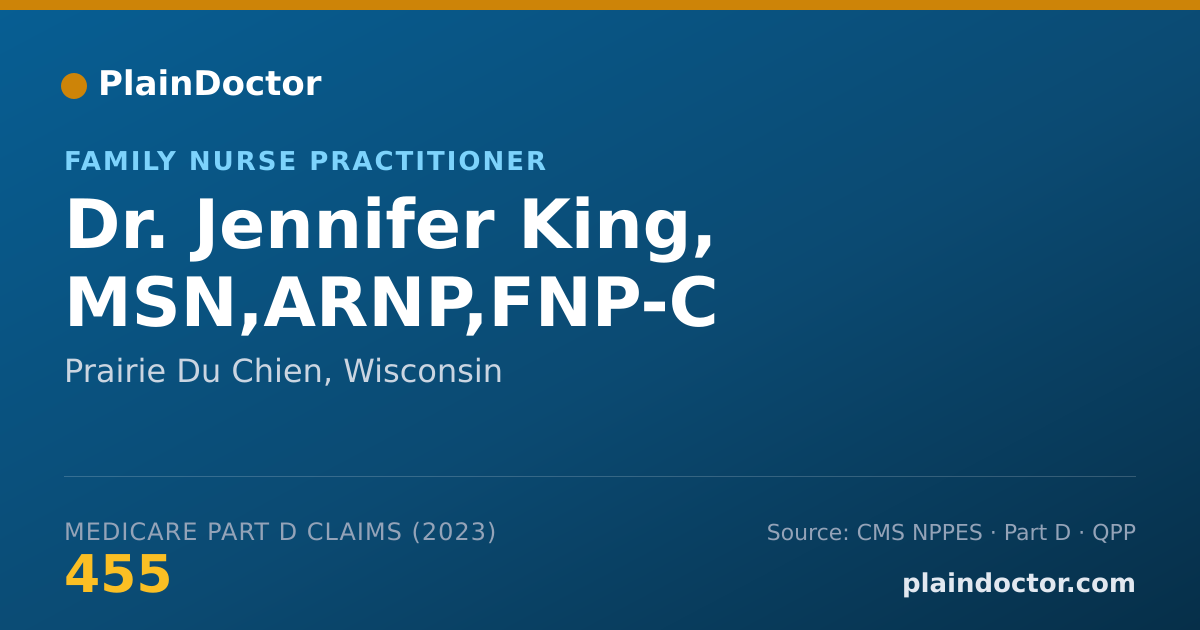 Shareable card for Jennifer King, MSN,ARNP,FNP-C - Family Nurse Practitioner, Prairie Du Chien, WI