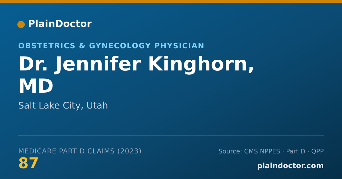 Shareable card for Jennifer Kinghorn, MD - Obstetrics & Gynecology Physician, Salt Lake City, UT