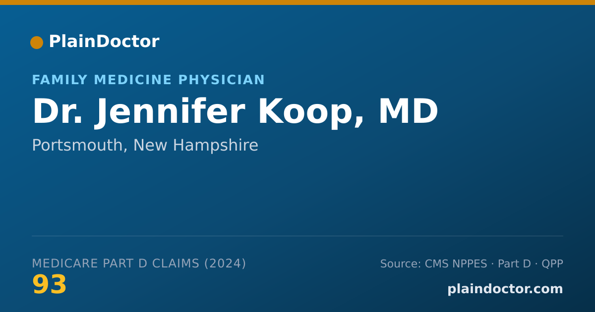 Shareable card for Jennifer Koop, MD - Family Medicine Physician, Portsmouth, NH