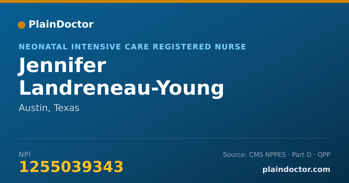 Shareable card for Jennifer Landreneau-Young - Neonatal Intensive Care Registered Nurse, Austin, TX