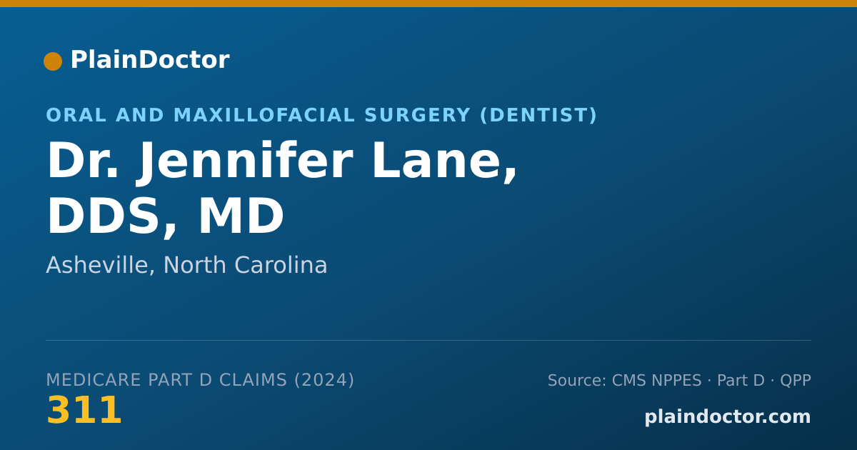 Shareable card for Jennifer Lane, DDS, MD - Oral and Maxillofacial Surgery (Dentist), Asheville, NC