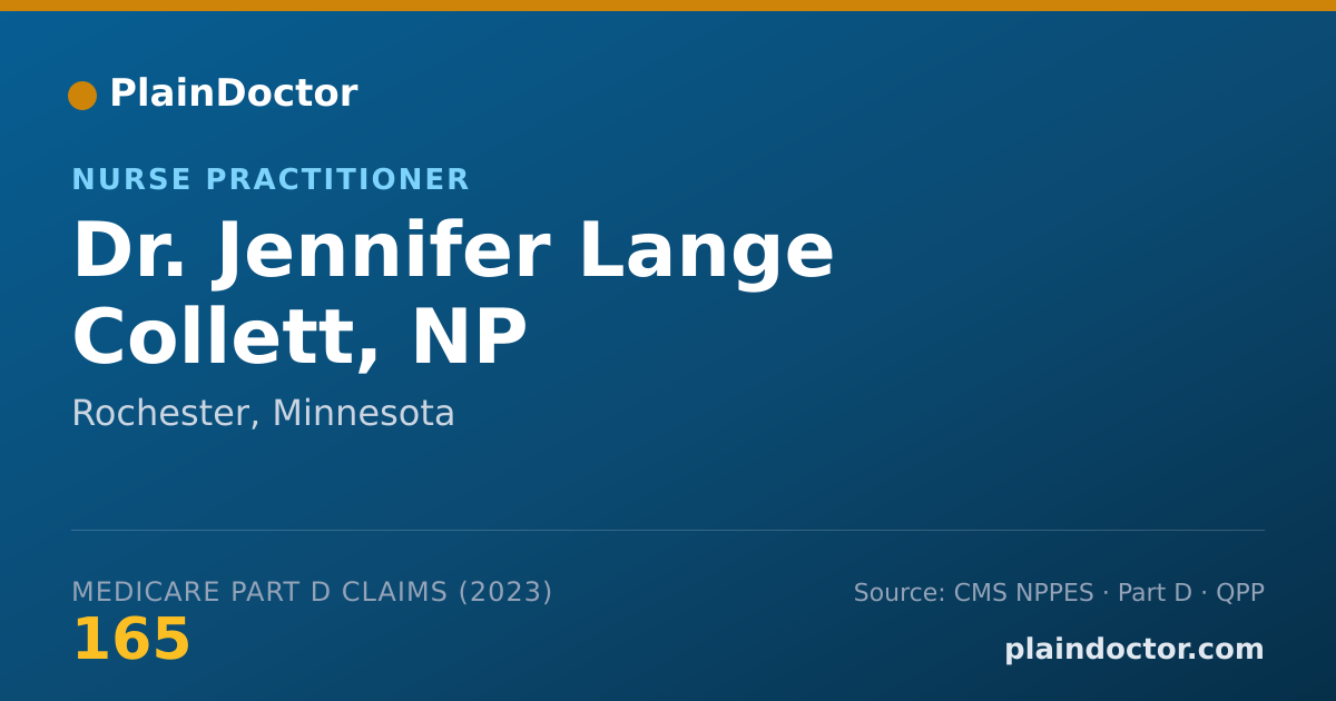 Shareable card for Jennifer Lange Collett, NP - Nurse Practitioner, Rochester, MN