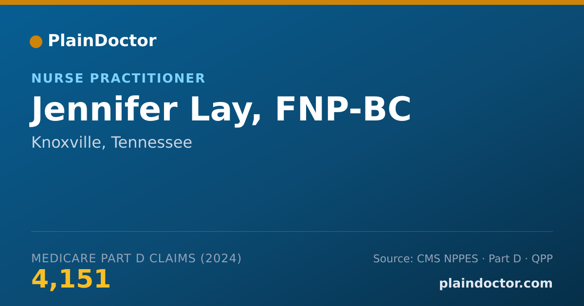 Shareable card for Jennifer Lay, FNP-BC - Family Nurse Practitioner, Knoxville, TN
