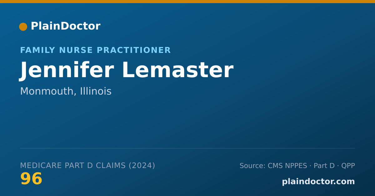 Shareable card for Jennifer Lemaster - Family Nurse Practitioner, Monmouth, IL