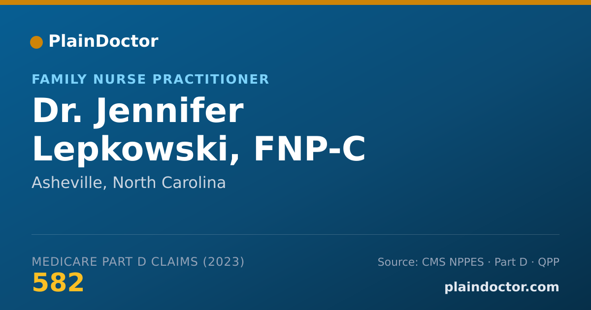 Shareable card for Jennifer Lepkowski, FNP-C - Family Nurse Practitioner, Asheville, NC