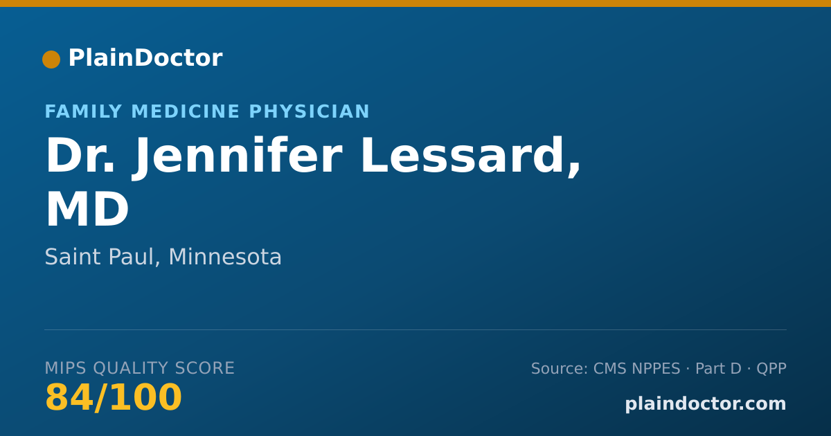 Shareable card for Jennifer Lessard, MD - Family Medicine Physician, Saint Paul, MN
