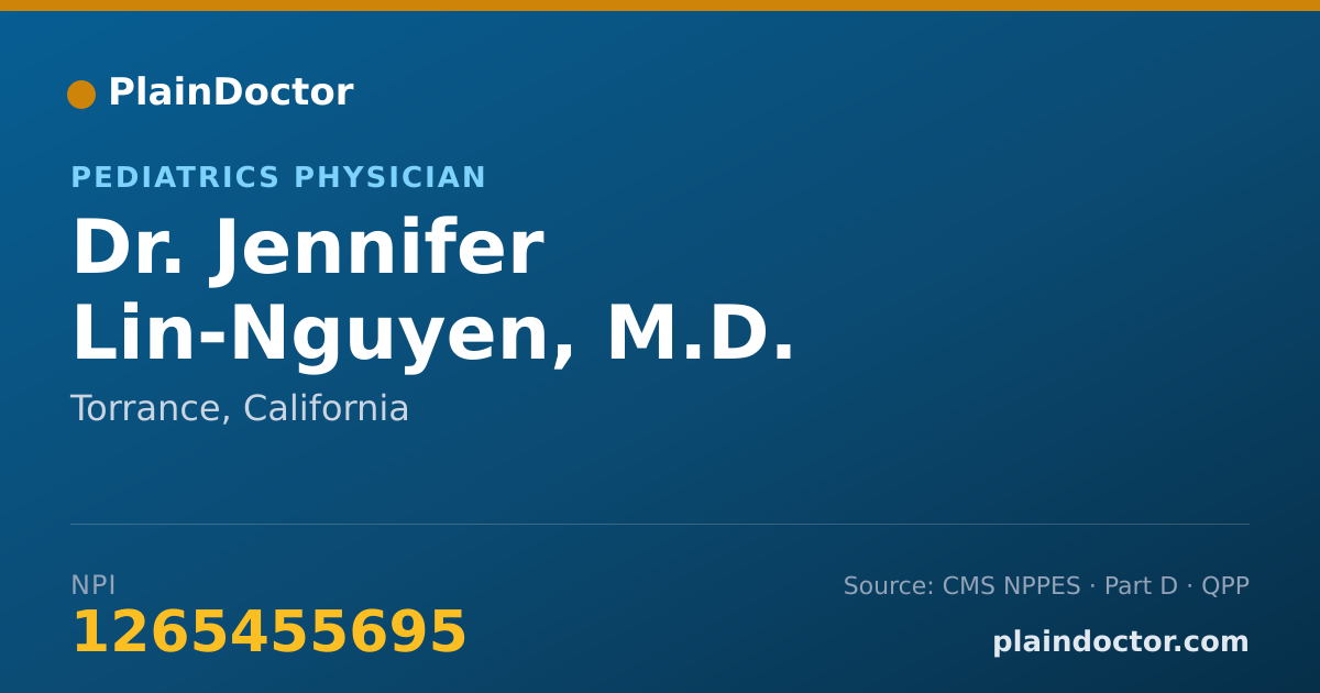 Shareable card for Jennifer Lin-Nguyen, M.D. - Pediatrics Physician, Torrance, CA
