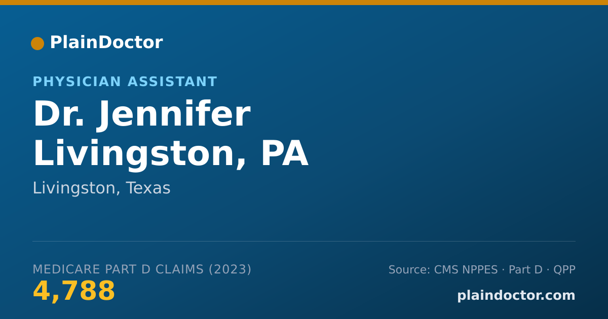 Shareable card for Jennifer Livingston, PA - Physician Assistant, Livingston, TX