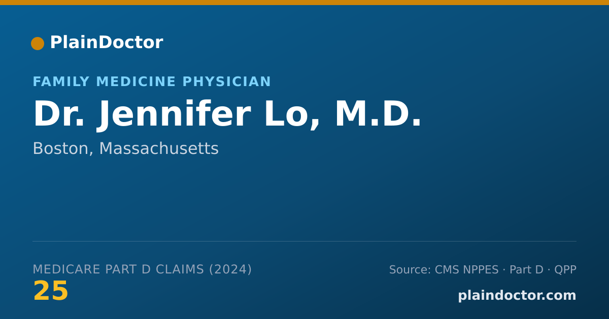 Shareable card for Jennifer Lo, M.D. - Family Medicine Physician, Boston, MA