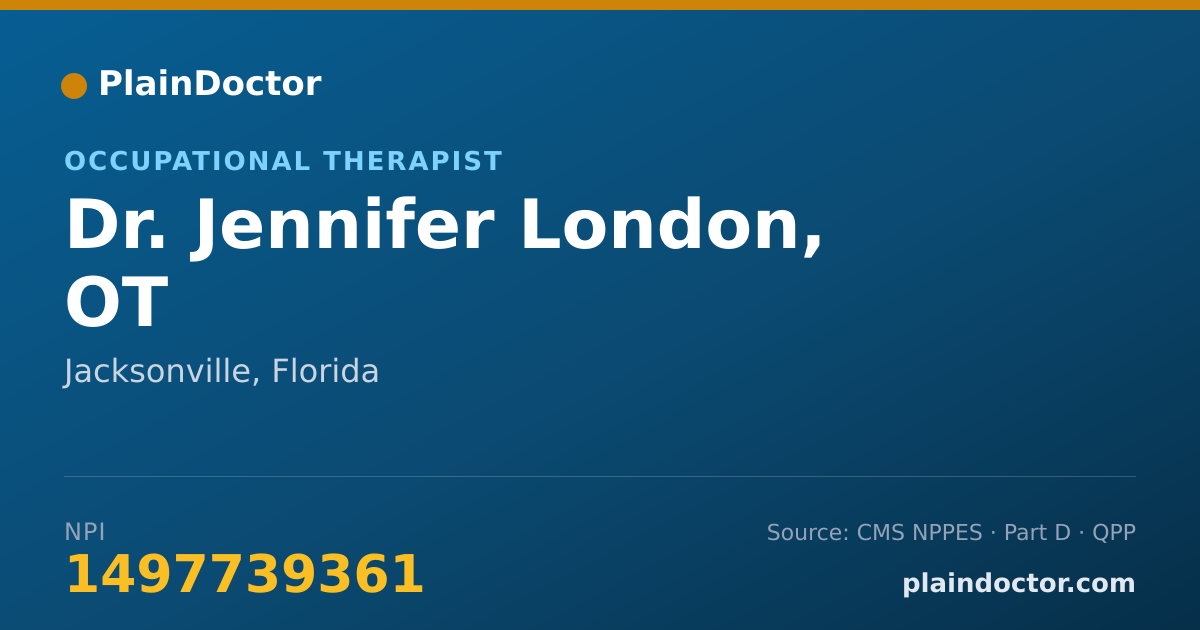 Shareable card for Jennifer London, OT - Occupational Therapist, Jacksonville, FL
