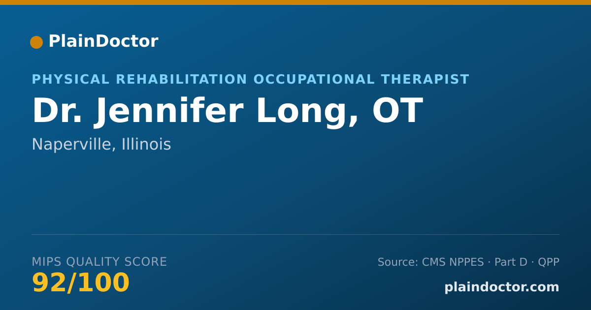 Shareable card for Jennifer Long, OT - Physical Rehabilitation Occupational Therapist, Naperville, IL