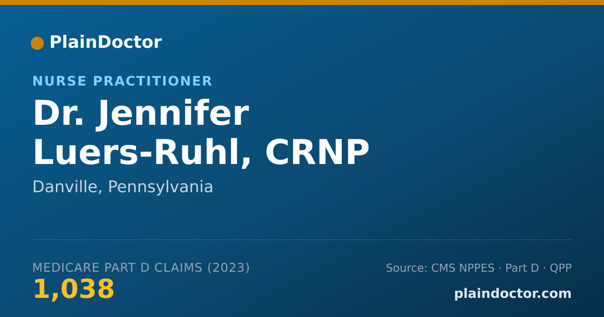 Shareable card for Jennifer Luers-Ruhl, CRNP - Nurse Practitioner, Danville, PA
