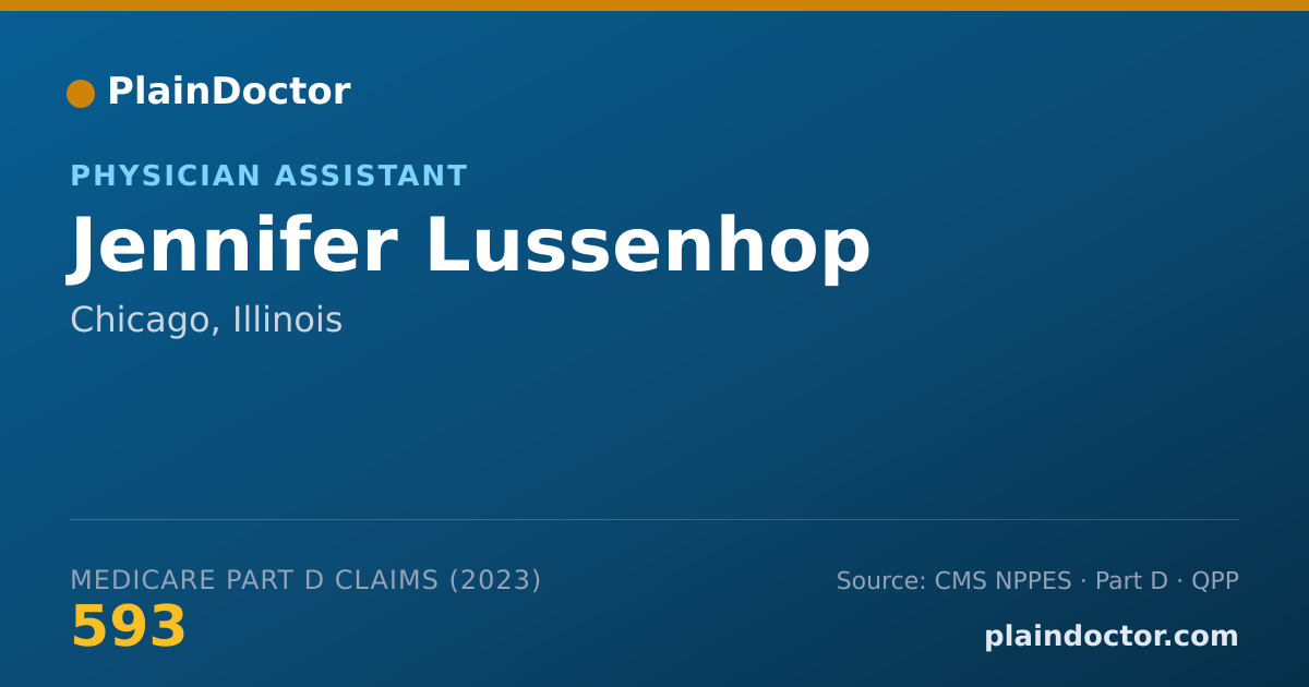 Shareable card for Jennifer Lussenhop - Physician Assistant, Chicago, IL