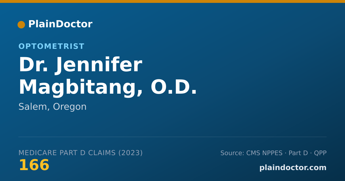 Shareable card for Jennifer Magbitang, O.D. - Optometrist, Salem, OR