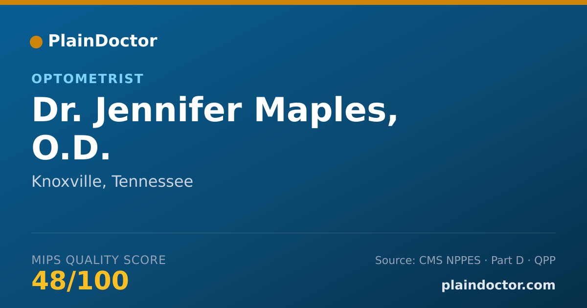 Shareable card for Jennifer Maples, O.D. - Optometrist, Knoxville, TN