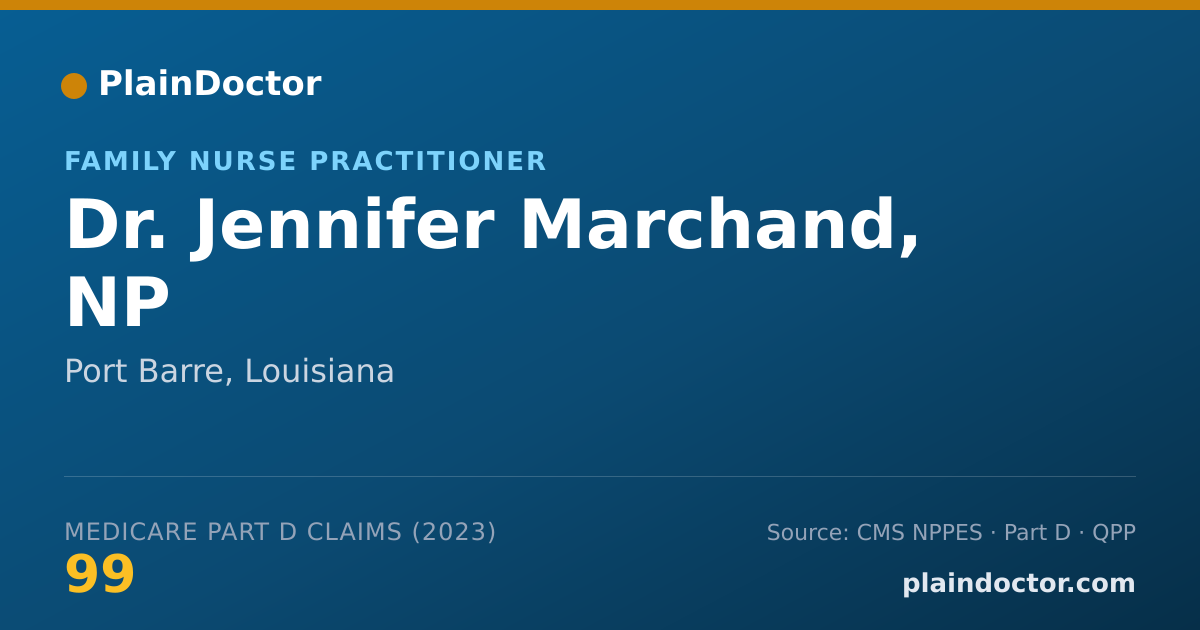 Shareable card for Jennifer Marchand, NP - Family Nurse Practitioner, Port Barre, LA