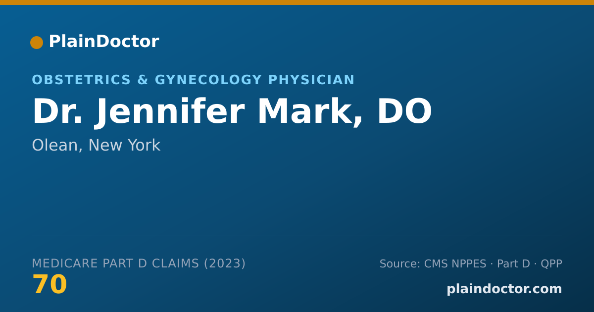 Shareable card for Jennifer Mark, DO - Obstetrics & Gynecology Physician, Olean, NY