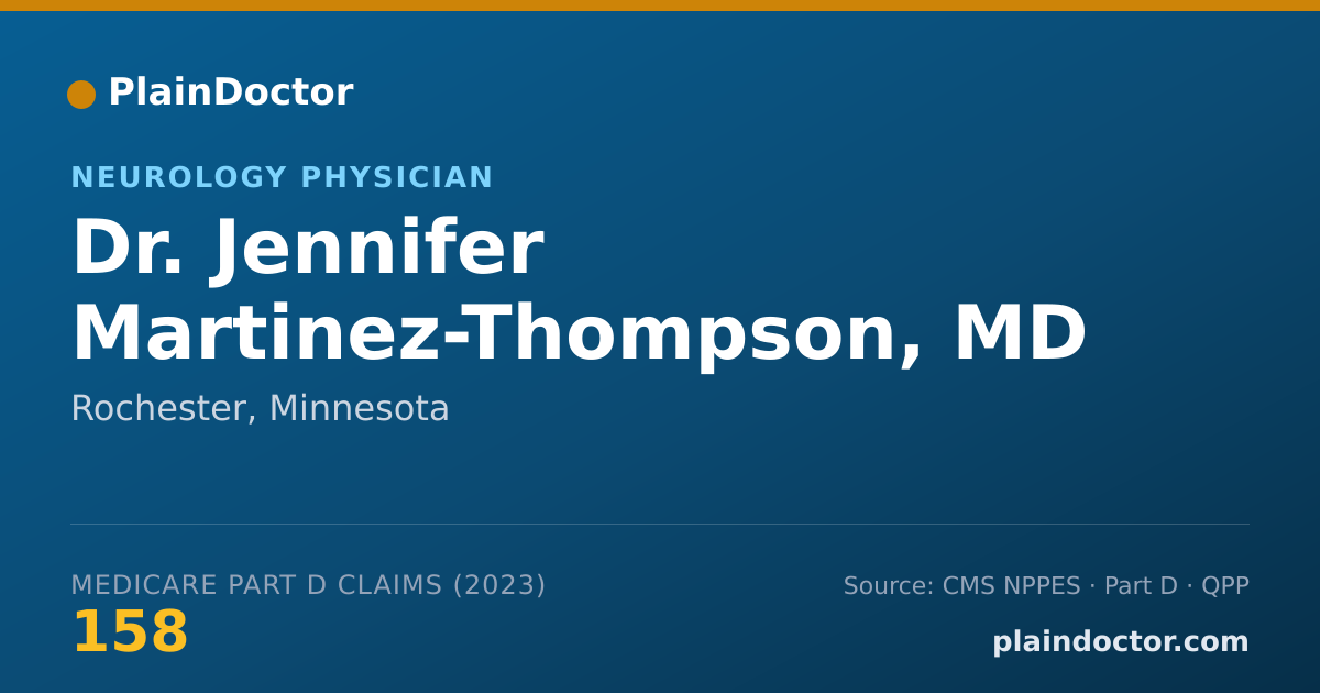 Shareable card for Jennifer Martinez-Thompson, MD - Neurology Physician, Rochester, MN