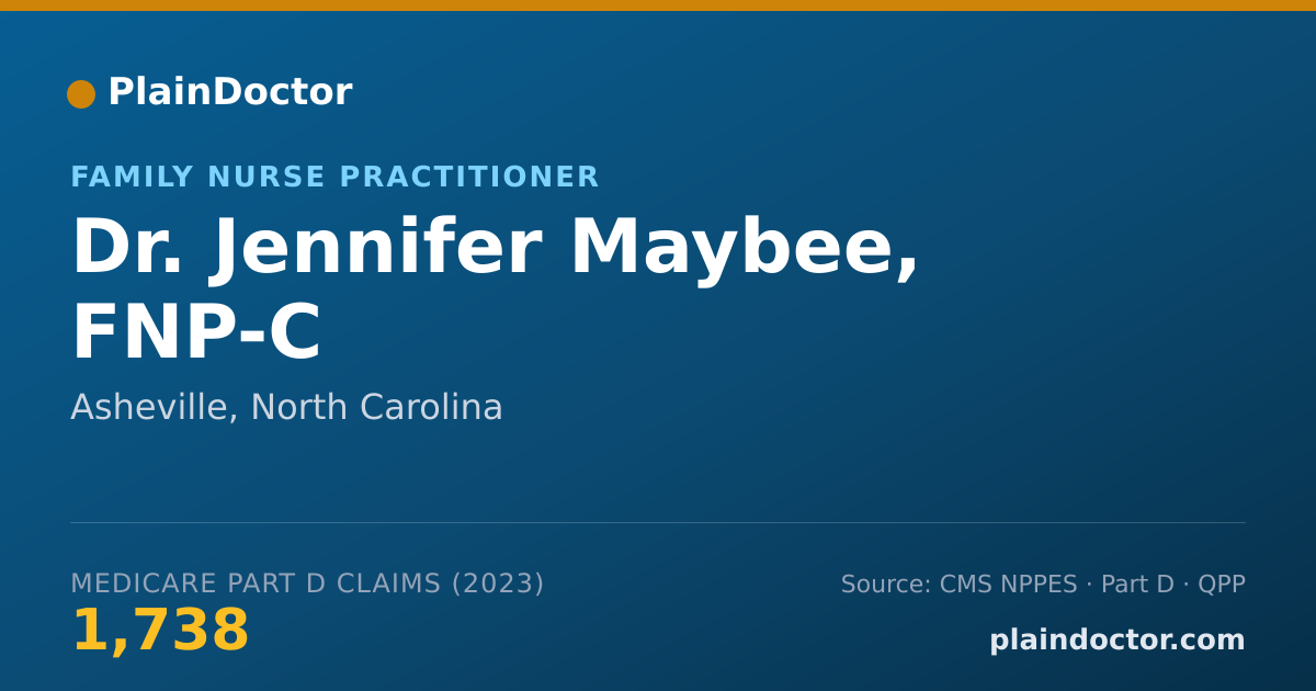 Shareable card for Jennifer Maybee, FNP-C - Family Nurse Practitioner, Asheville, NC