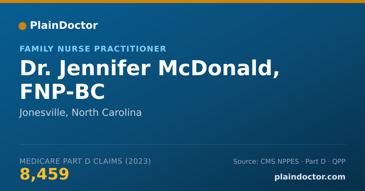 Shareable card for Jennifer McDonald, FNP-BC - Family Nurse Practitioner, Jonesville, NC