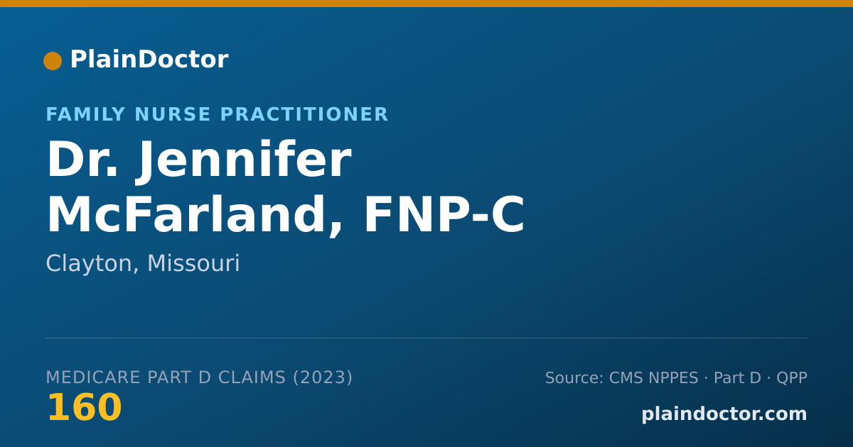 Shareable card for Jennifer McFarland, FNP-C - Family Nurse Practitioner, Clayton, MO