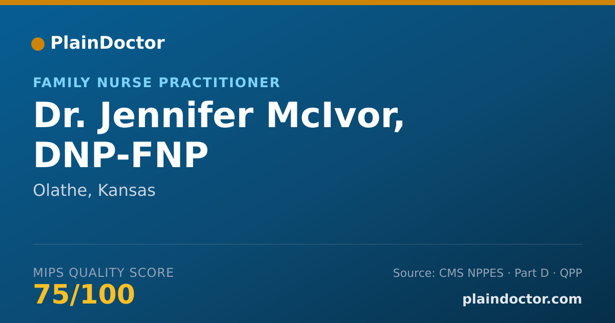 Shareable card for Jennifer McIvor, DNP-FNP - Family Nurse Practitioner, Olathe, KS