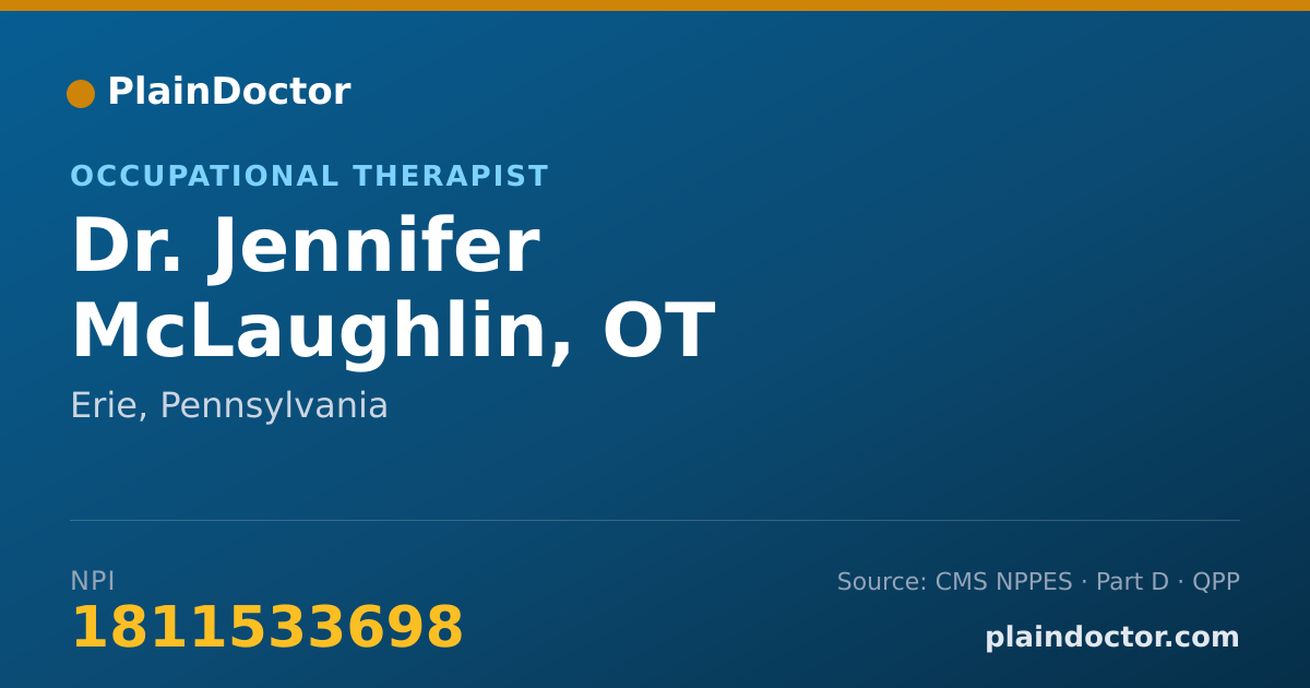 Shareable card for Jennifer McLaughlin, OT - Occupational Therapist, Erie, PA